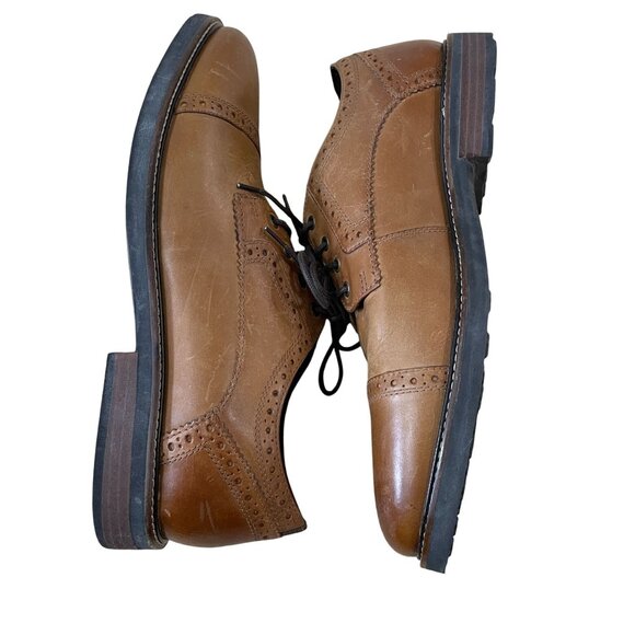 Nunn Bush Toe Cap Dress Shoes Men's Size 11 M Brown Leather - Picture 7 of 8